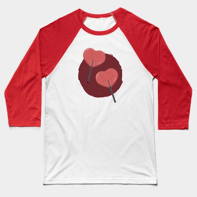 Creepy Cute Lollipops Baseball T-Shirt by Sasyall